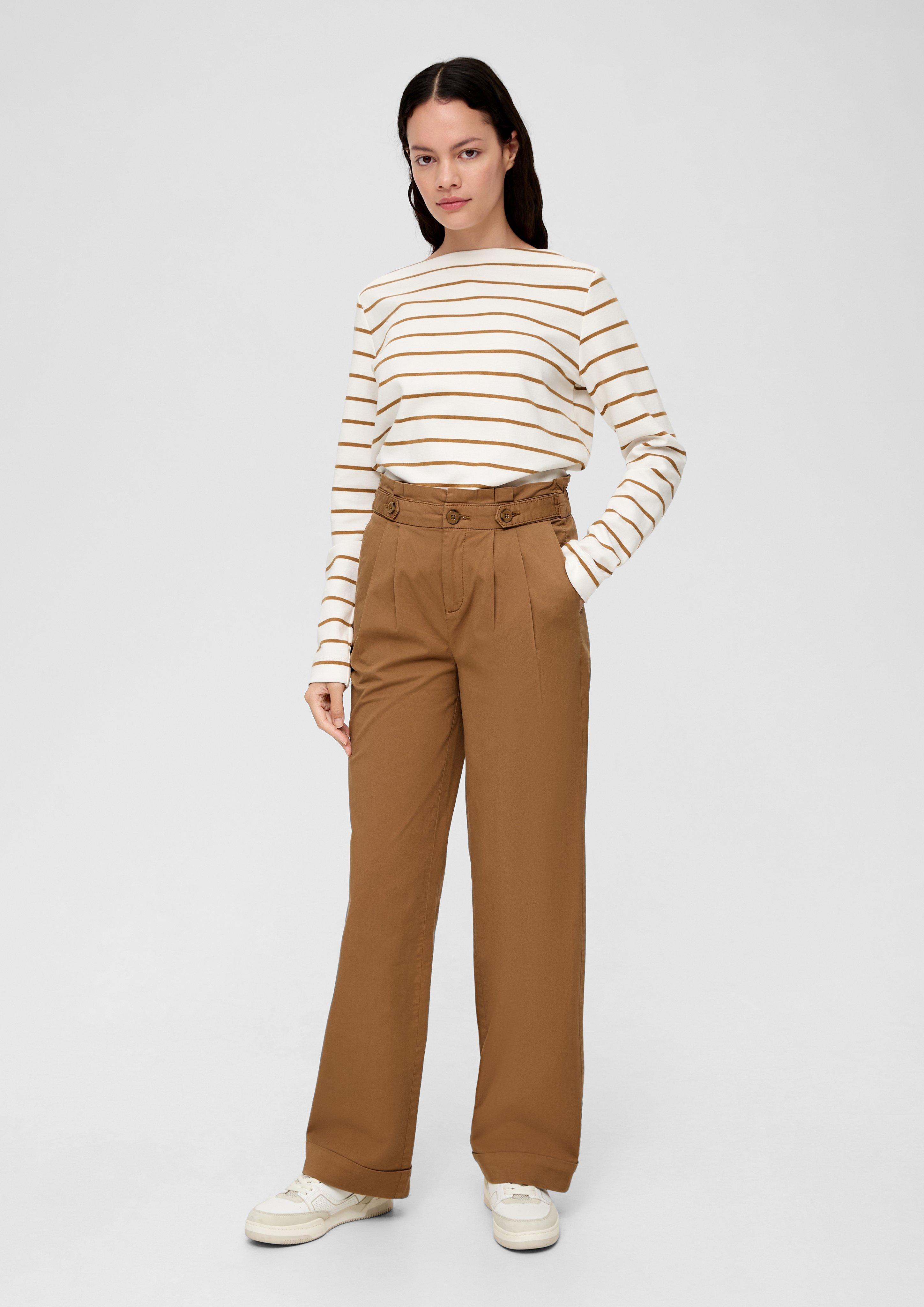 Regular: Twill-Hose mit Bundfalten  2135767-8469