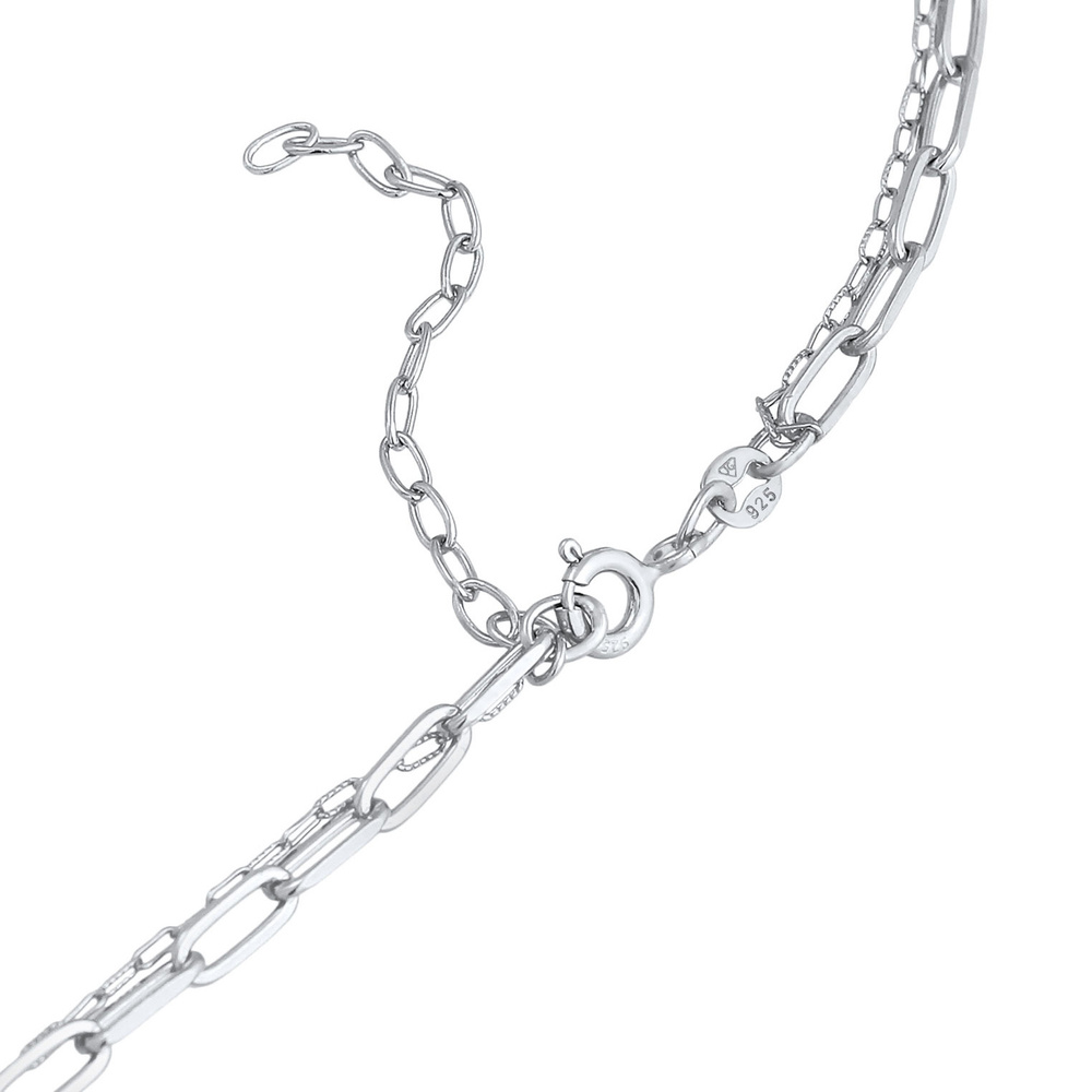 Elli Elli Collier Liens à couches pour dames Oval Basic Blogger Trend Filigree en arge collier