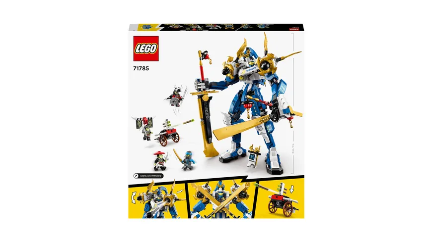 LEGO NINJAGO 71785 Jays Titan-Mech, Ninja Spielzeug für Jungen & Mädchen