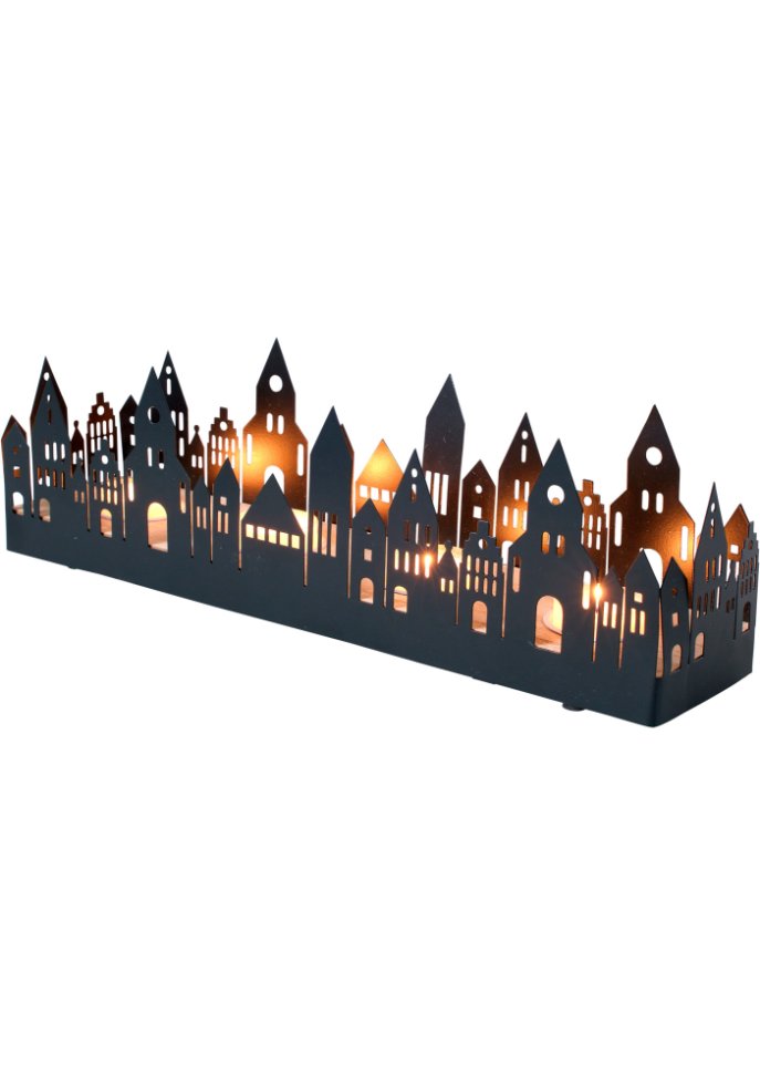 Kerzenhalter mit Skyline Design