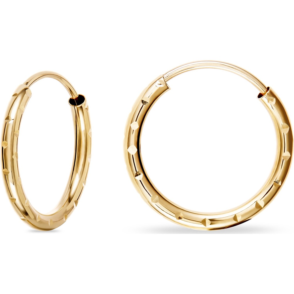 FAVS Créoles 375 Or jaune Boucles d'oreilles