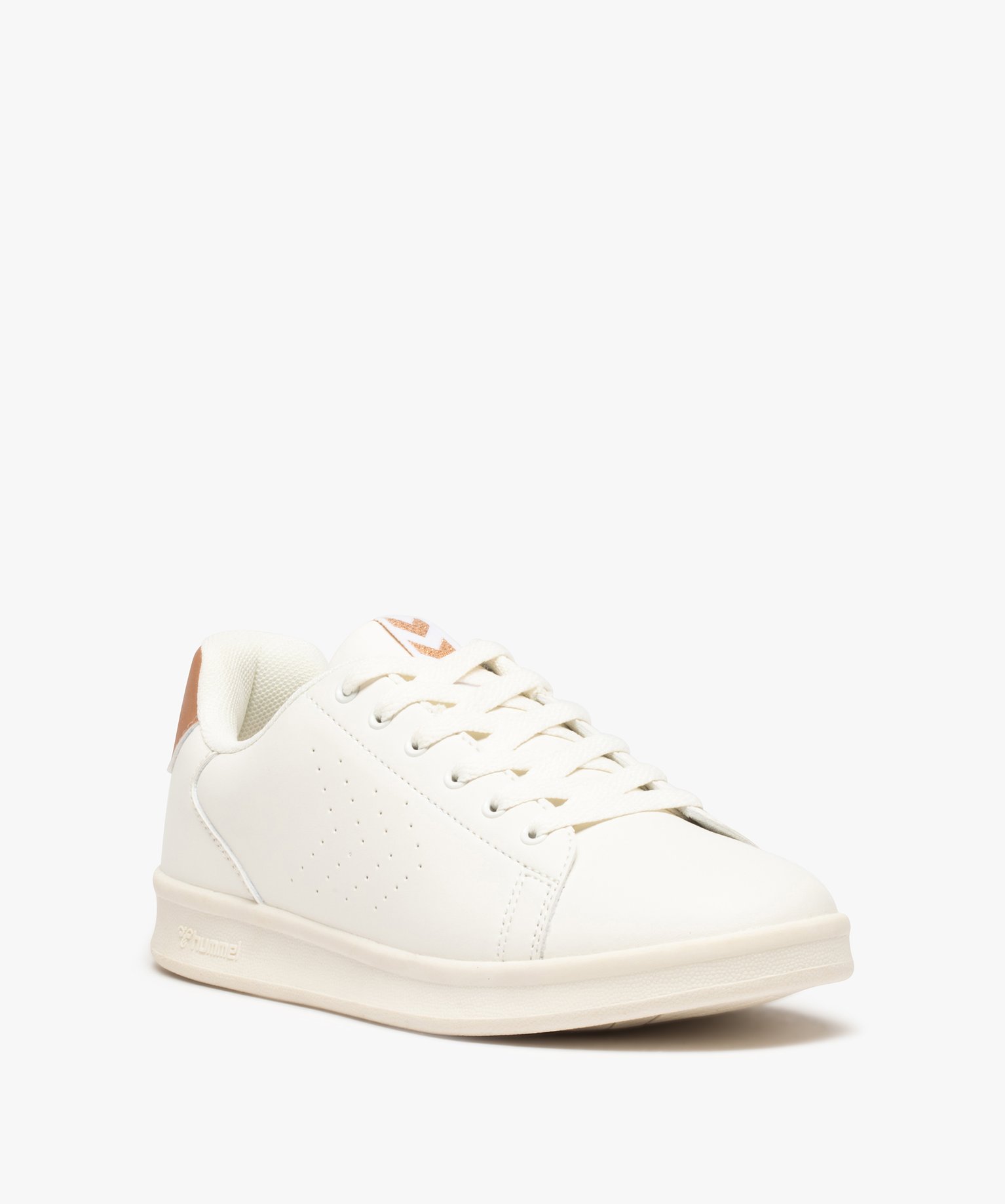 Tennis unies à lacets femme – Hummel Busan blanc | GEMO