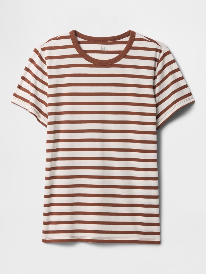 GAP Shirt in Braun/ Weiß günstig kaufen