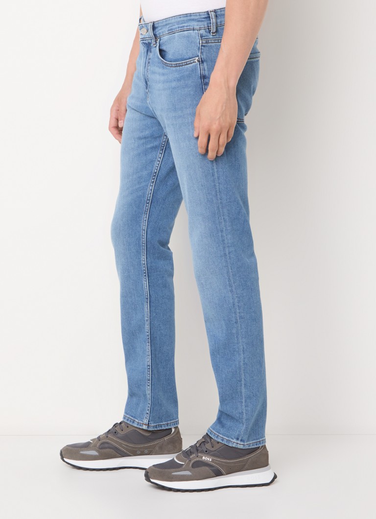 Calça jeans HUGO BOSS H-Delaware de corte inteligente com lavagem clara