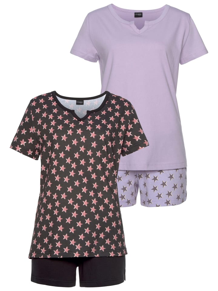VIVANCE DREAMS Shorty in schwarz, flieder günstig kaufen