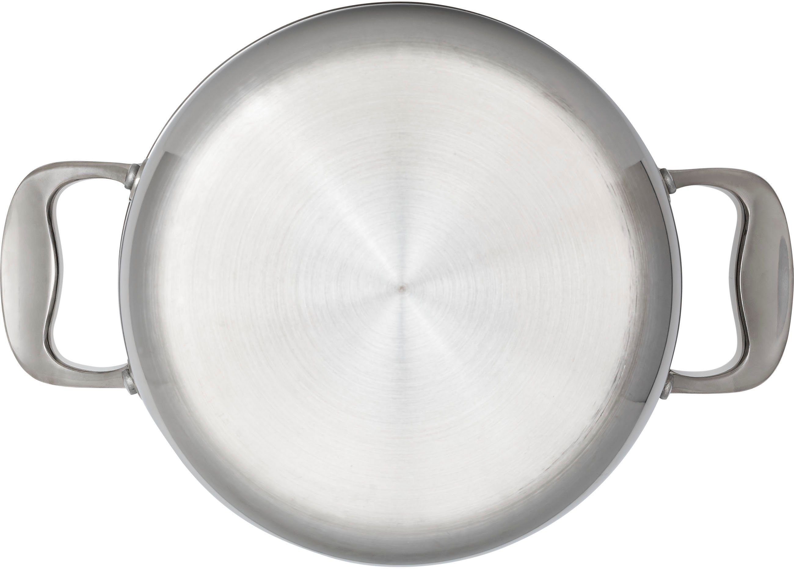 HENSSLER SCHNELLE NUMMER Kochtopf SH10074, Edelstahl, Ø 20 cm, 2,8 Liter, 3-Schicht Material mit Wabenstruktur, Induktion