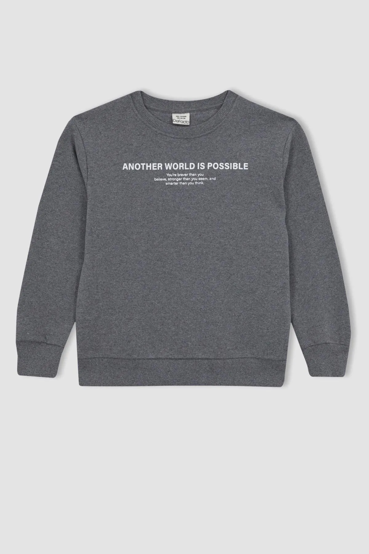 DeFacto  Dickes Jungen-Sweatshirt mit Rundhalsausschnitt