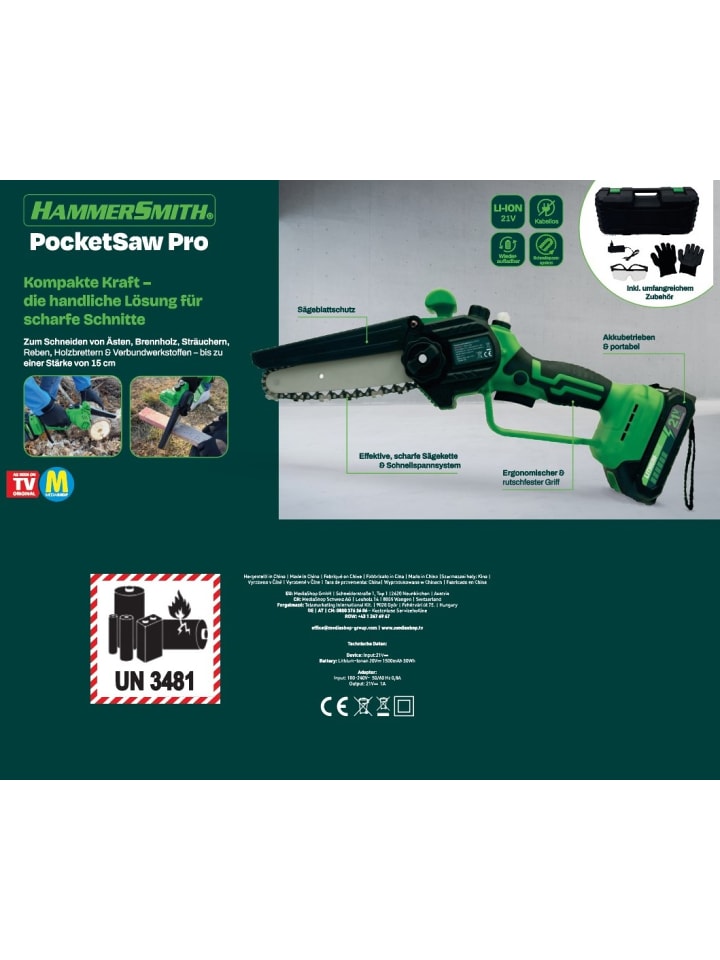 Hammersmith Kettensäge PocketSaw VORGÄNGERVERSION in Grün günstig kaufen onesize