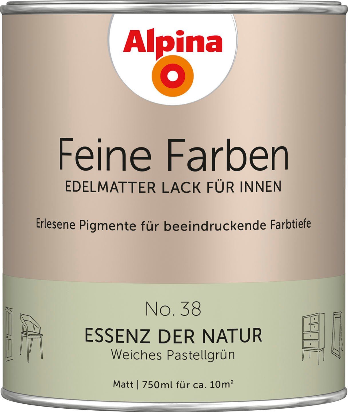 Alpina Lack Weiches Pastellgrün