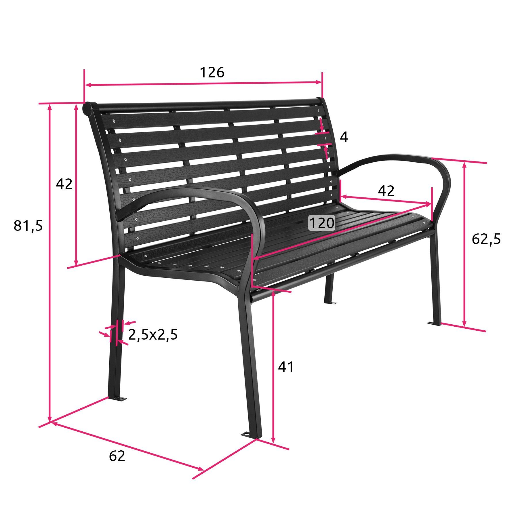 tectake Gartenbank Pino