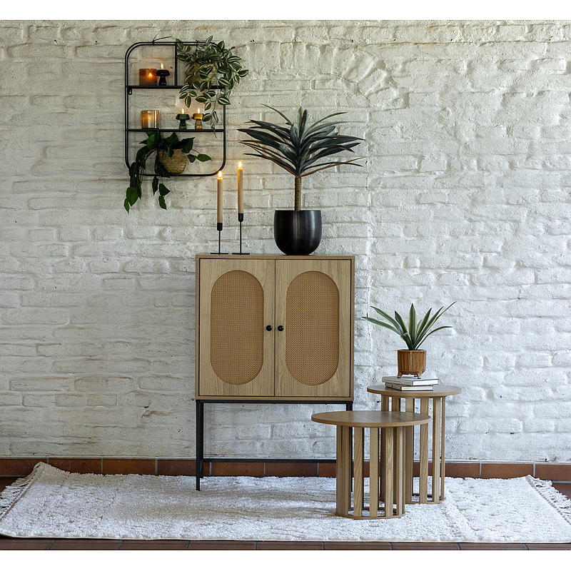 Vie Selected Kronelys 2-pk 24 cm LED rille varmgrå