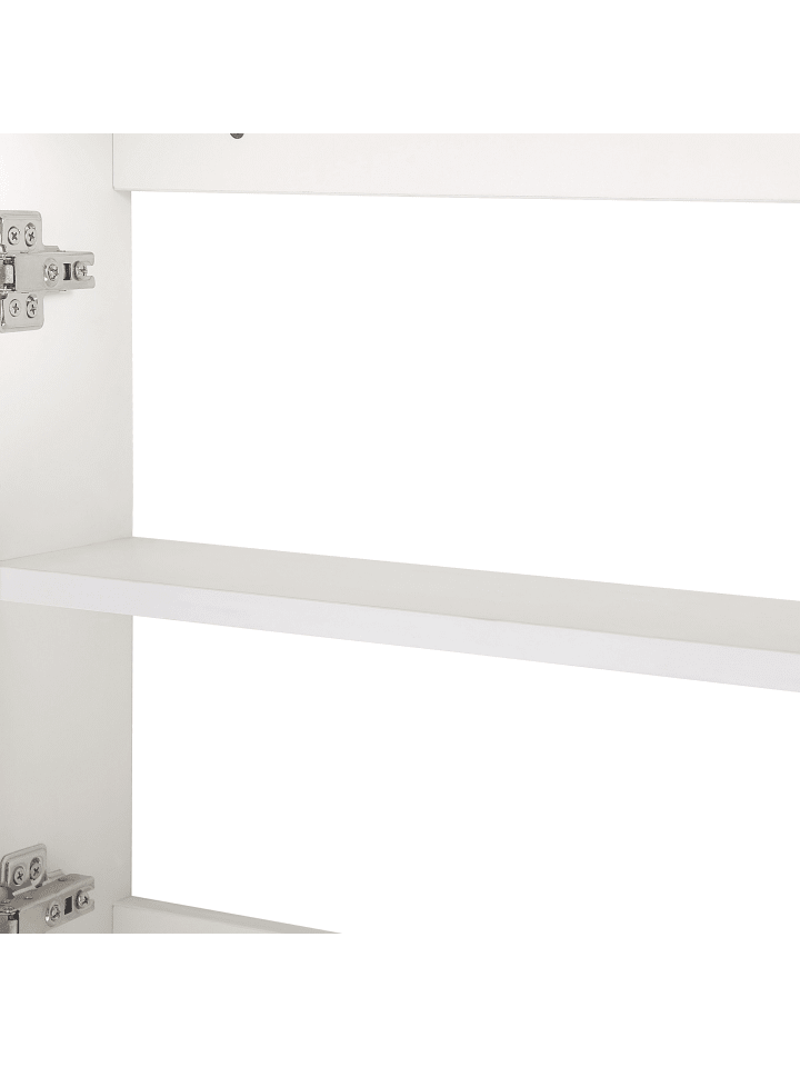 Beliani Bad-Spiegelschrank JARAMILLO in Weiß/Silber - (W) 60 x (H) 60 x (L) 12 cm günstig kaufen onesize