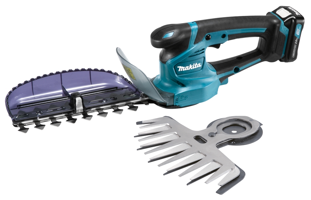 Makita UH201DWAX Buxusschaar 12 Volt 1 x 2,0 AH Li-Ion + Grasschaar Messenset