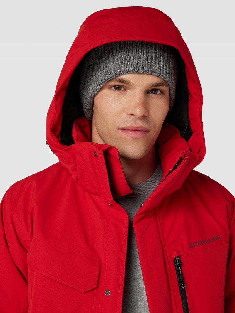 Jacke mit Label-Details Modell 'STEFAN' in rot