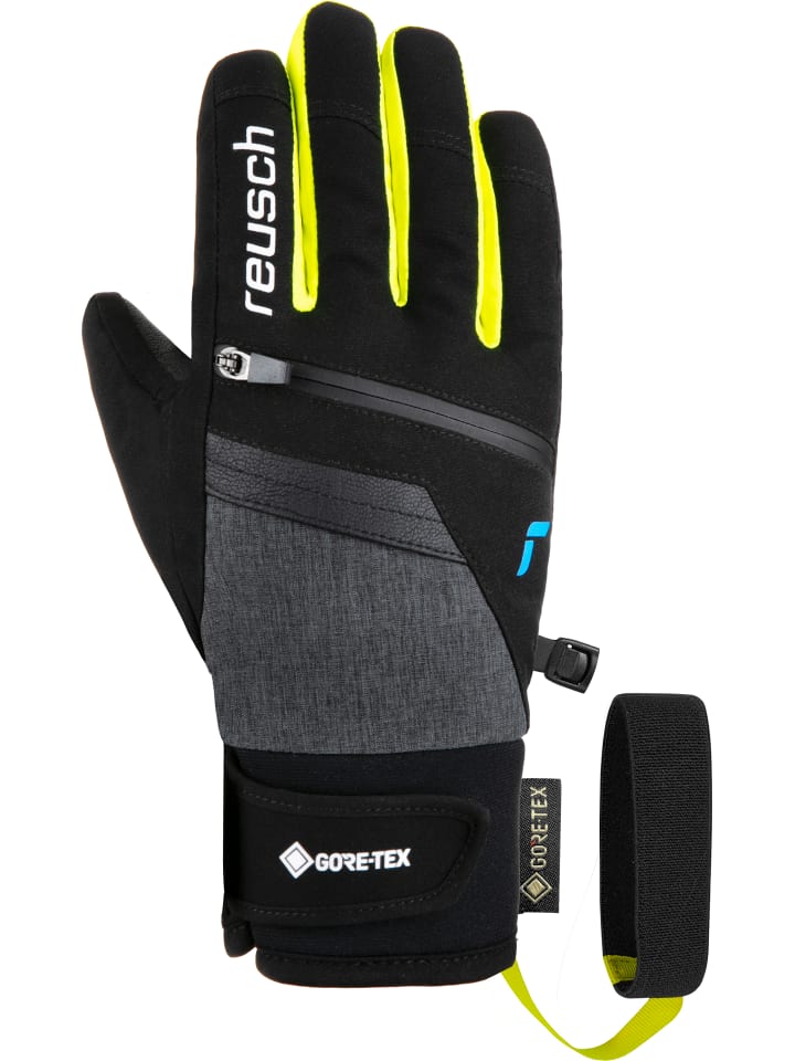 Reusch Fingerhandschuhe Travis GORE-TEX Junior in 7686 blck/blck mel/safety yell günstig kaufen