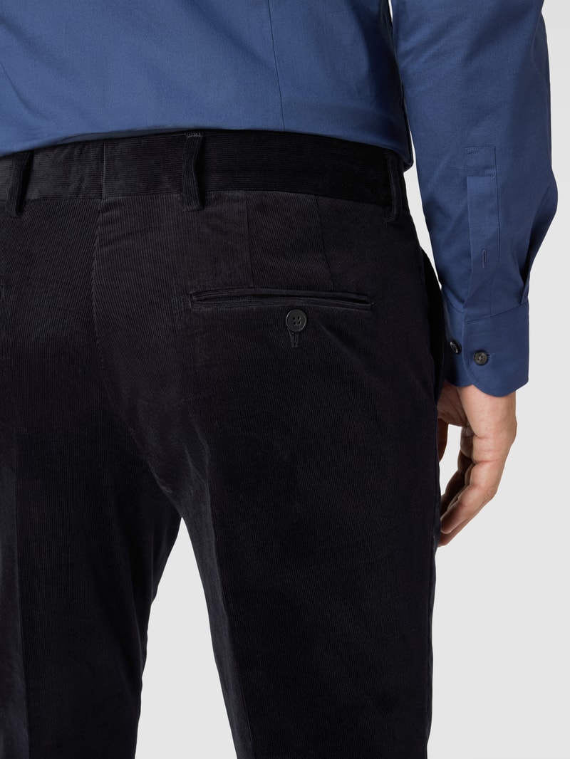 Slim Fit Anzug mit Strukturmuster Modell 'BOE' in dunkelblau