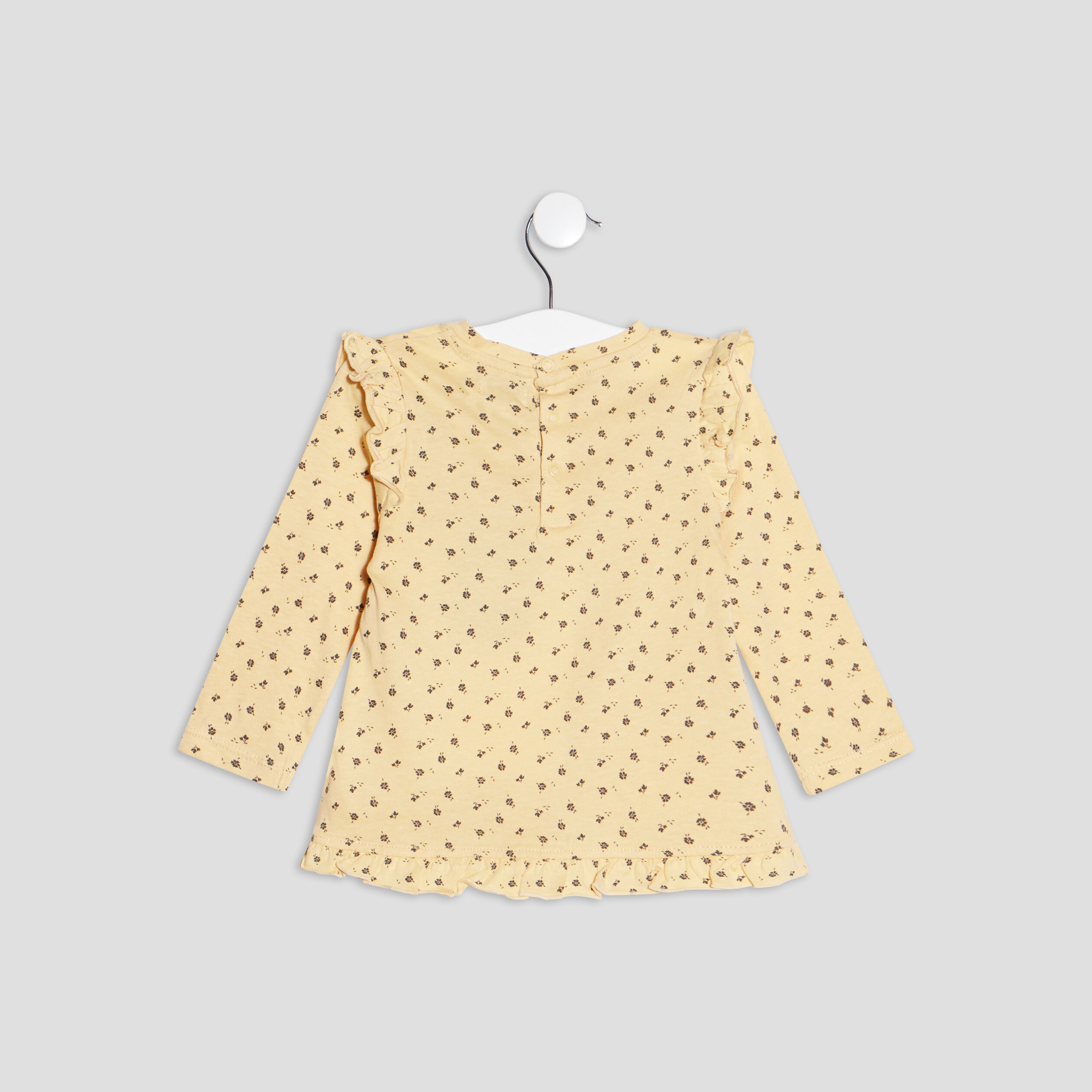 Ensemble 2 pièces t-shirt et legging jaune clair bébé fille | La Halle