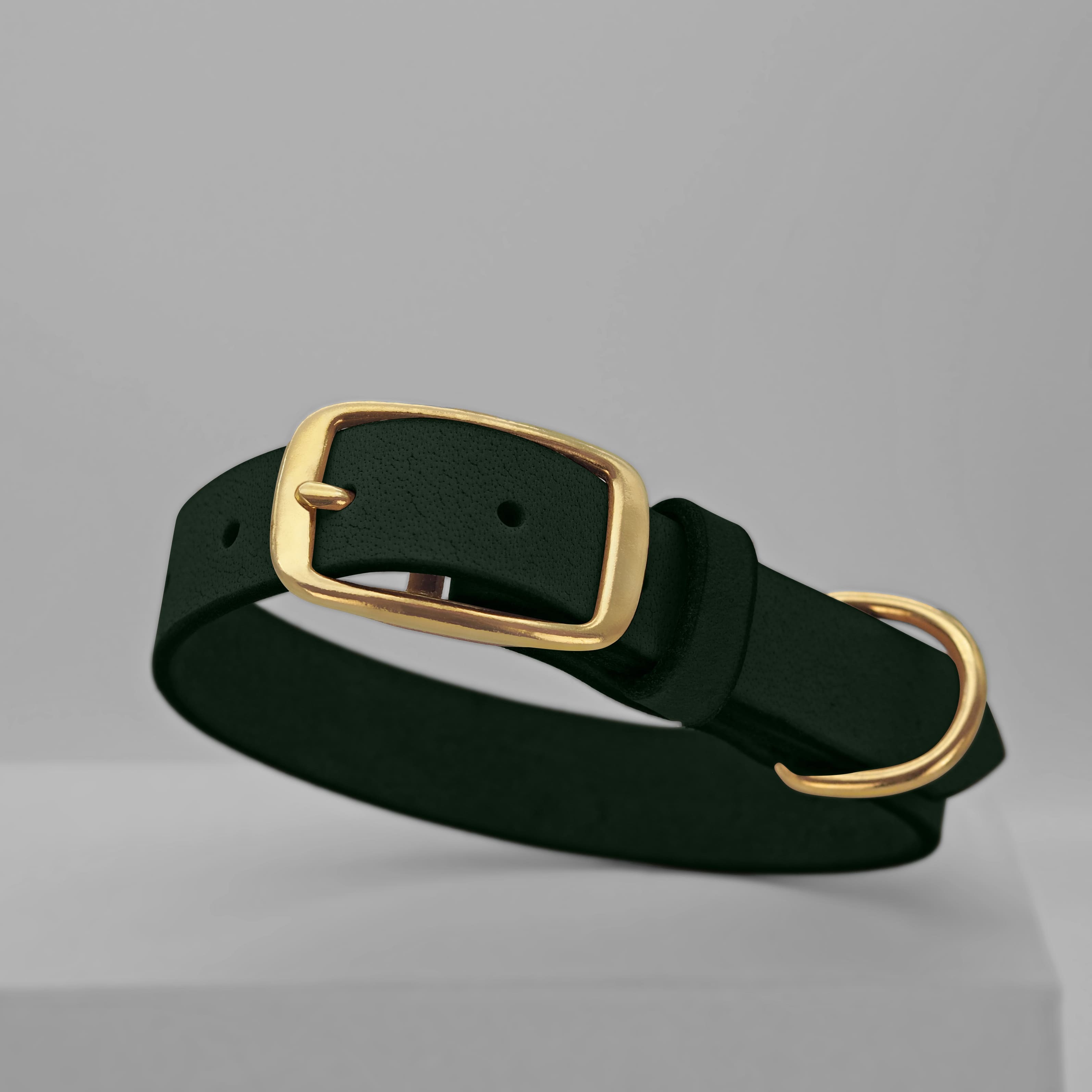 THE DOG IDEA Hundehalsbänder THE DOG IDEA Leder Halsband Dunkelgrün M