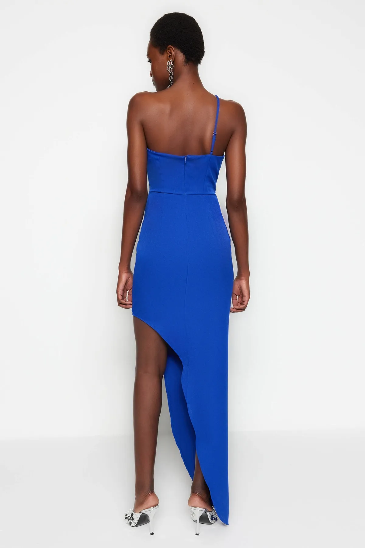 Trendyol Collection  Saks gewebtes langes Abendkleid TPRSS23AE00035
