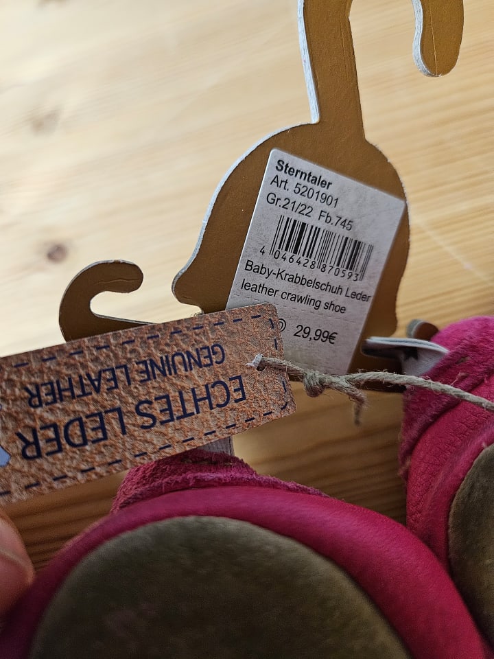 Sterntaler Leder-Krabbelschuhe in Pink günstig kaufen 22