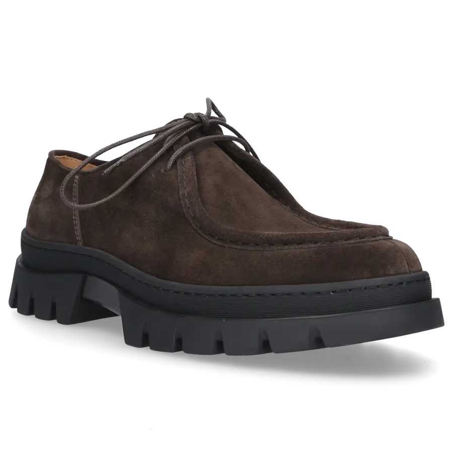 Henderson - Schnürschuhe 82242 Kalbsveloursleder - braun
