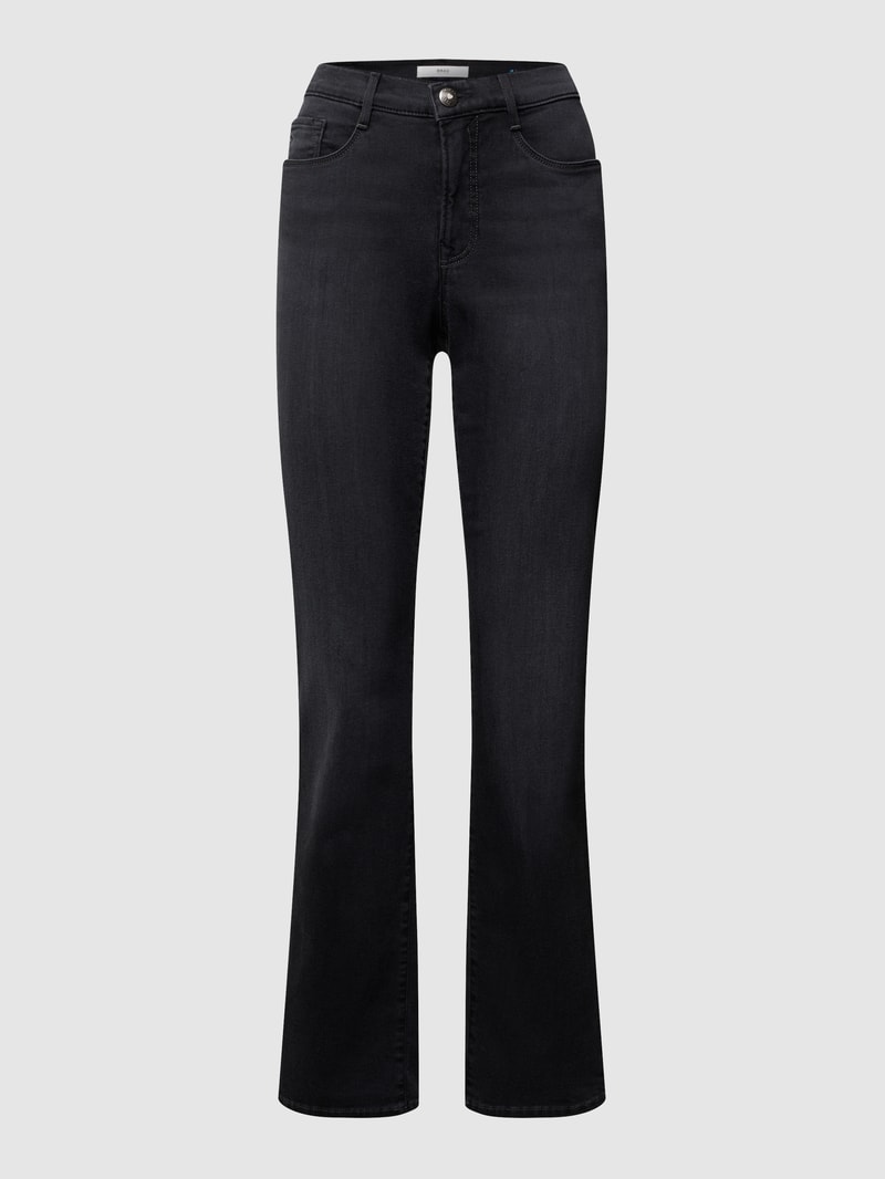 Jeans in gerader Passform mit Stretch-Anteil Modell 'STYLE.CAROLA' in dunkelgrau