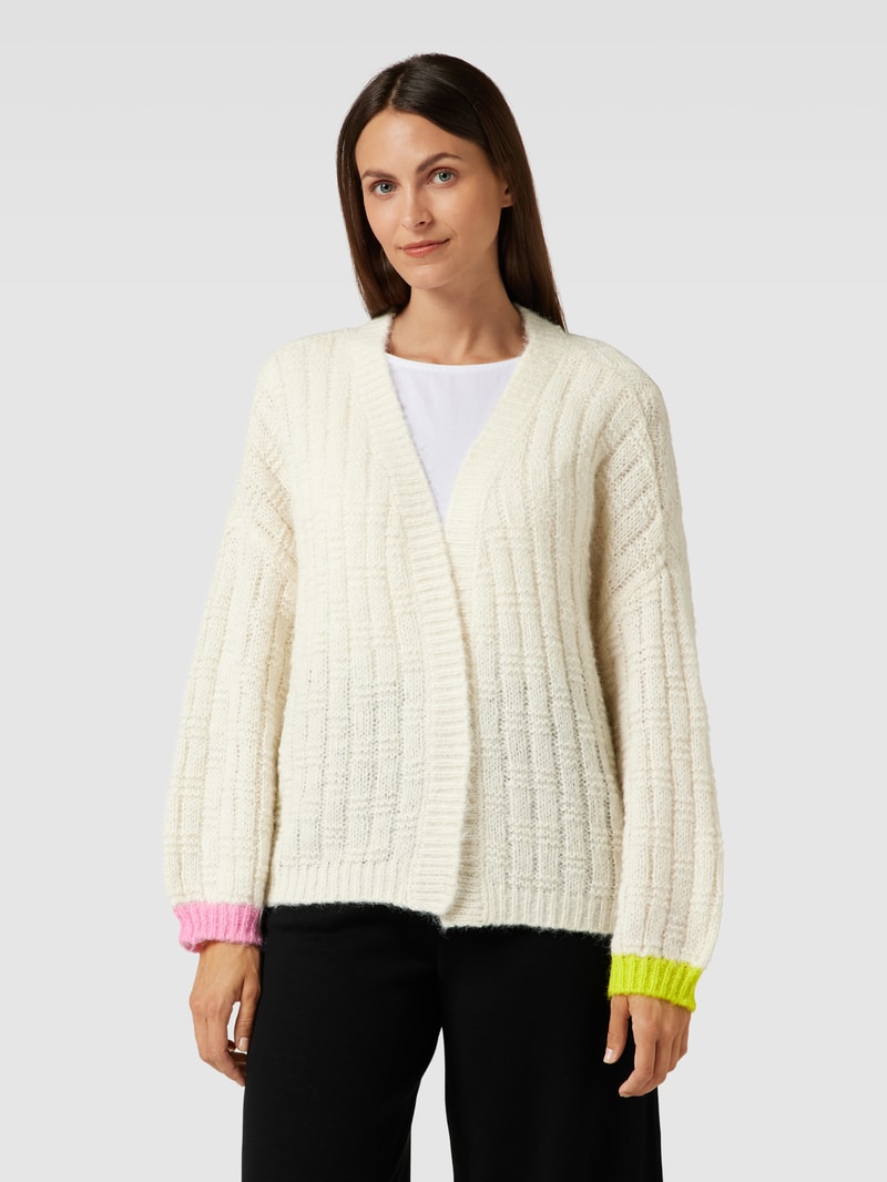 Strickcardigan mit Strukturmuster Modell 'INGRID' in offwhite