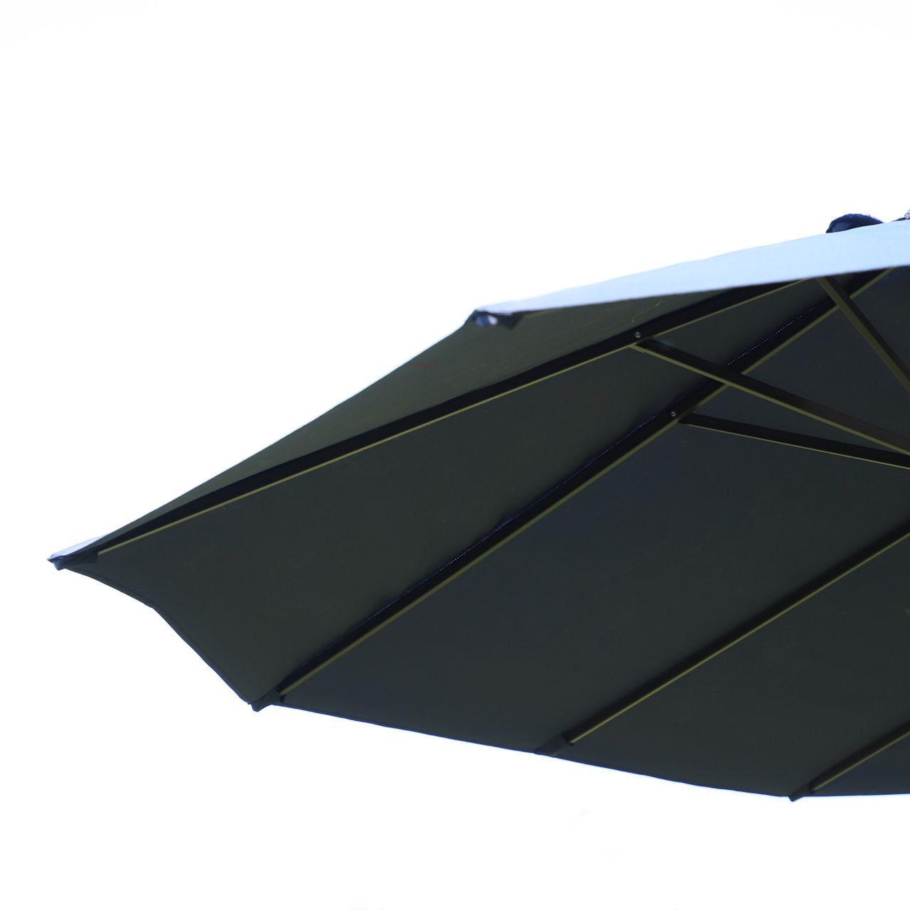 Outsunny Doppelsonnenschirm Gartenschirm Marktschirm mit Handkurbel 460 x 270 cm