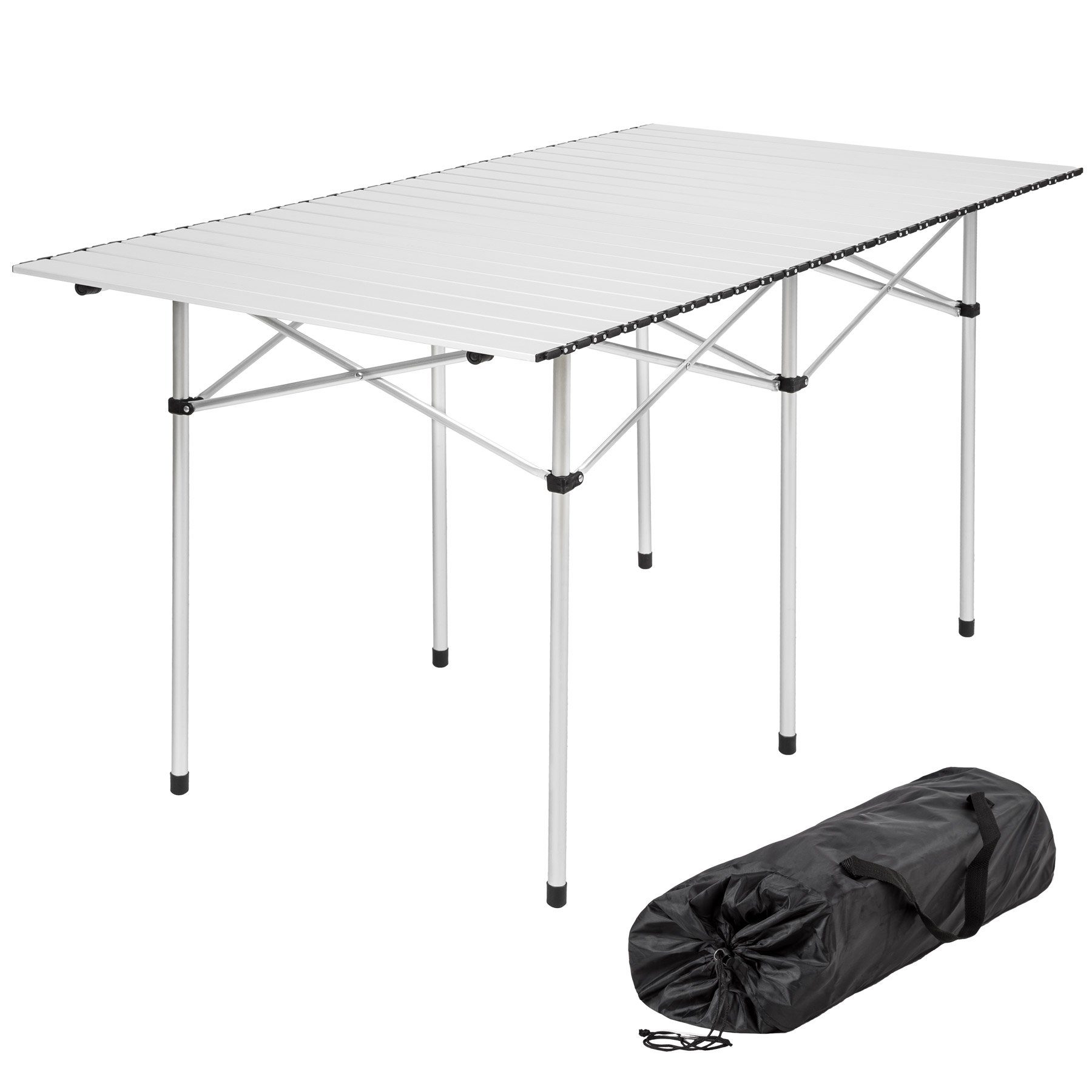 tectake Campingtisch Camping Klapptisch aus Aluminium inkl. Tasche (1-St., 1 tlg)