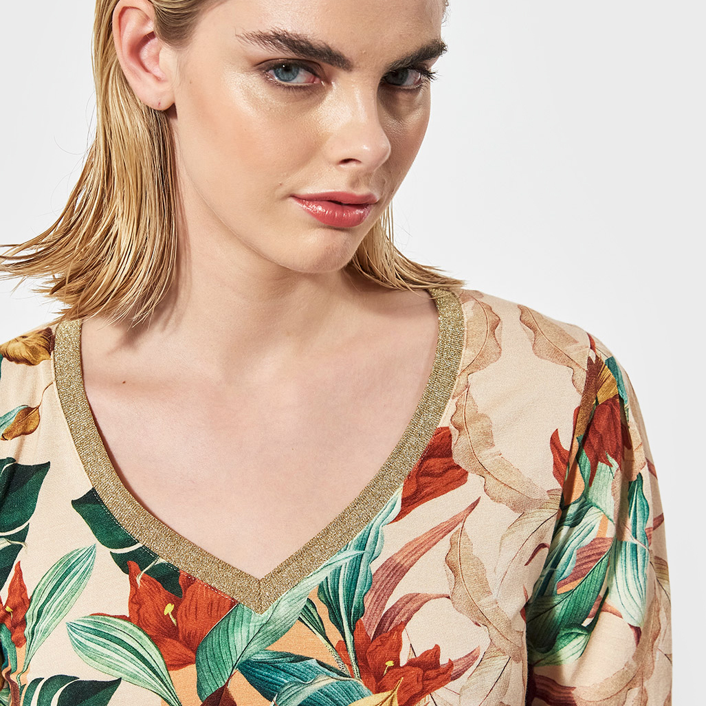 PETIT  T-shirt ajusté Femme imprimé fleuri