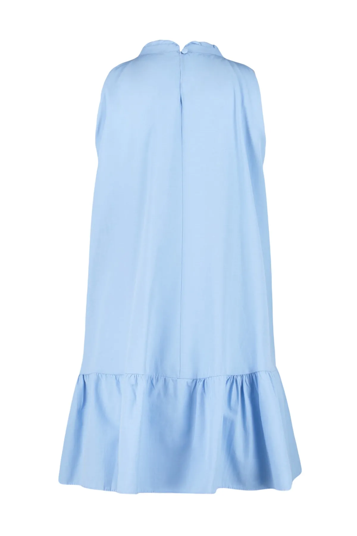 Trendyol Collection  Blaues ärmelloses Mini-Webkleid mit entspannter Passform TWOSS22EL00139