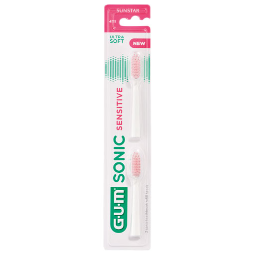 GUM SONIC SENSITIVE Ersatzbürstenköpfe  2 St  Zahnbürste