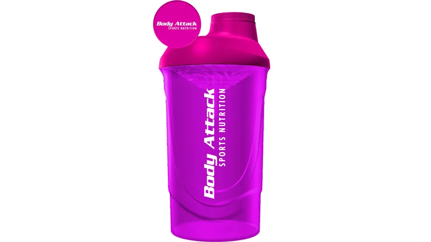 Body Attack Sports Nutrition Protein Shaker magenta 600 ml