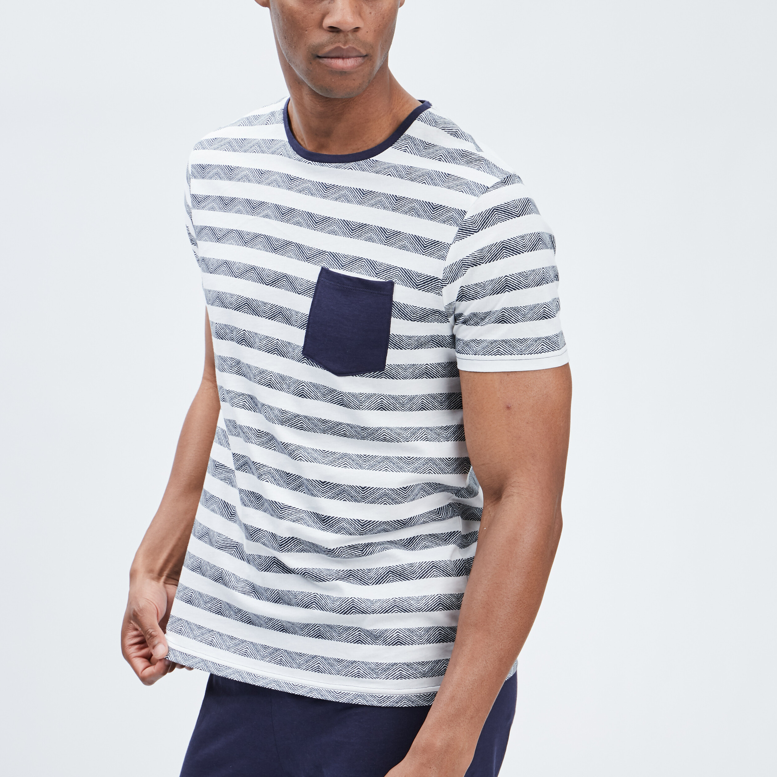 Ensemble pyjama 2 pièces blanc homme | La Halle