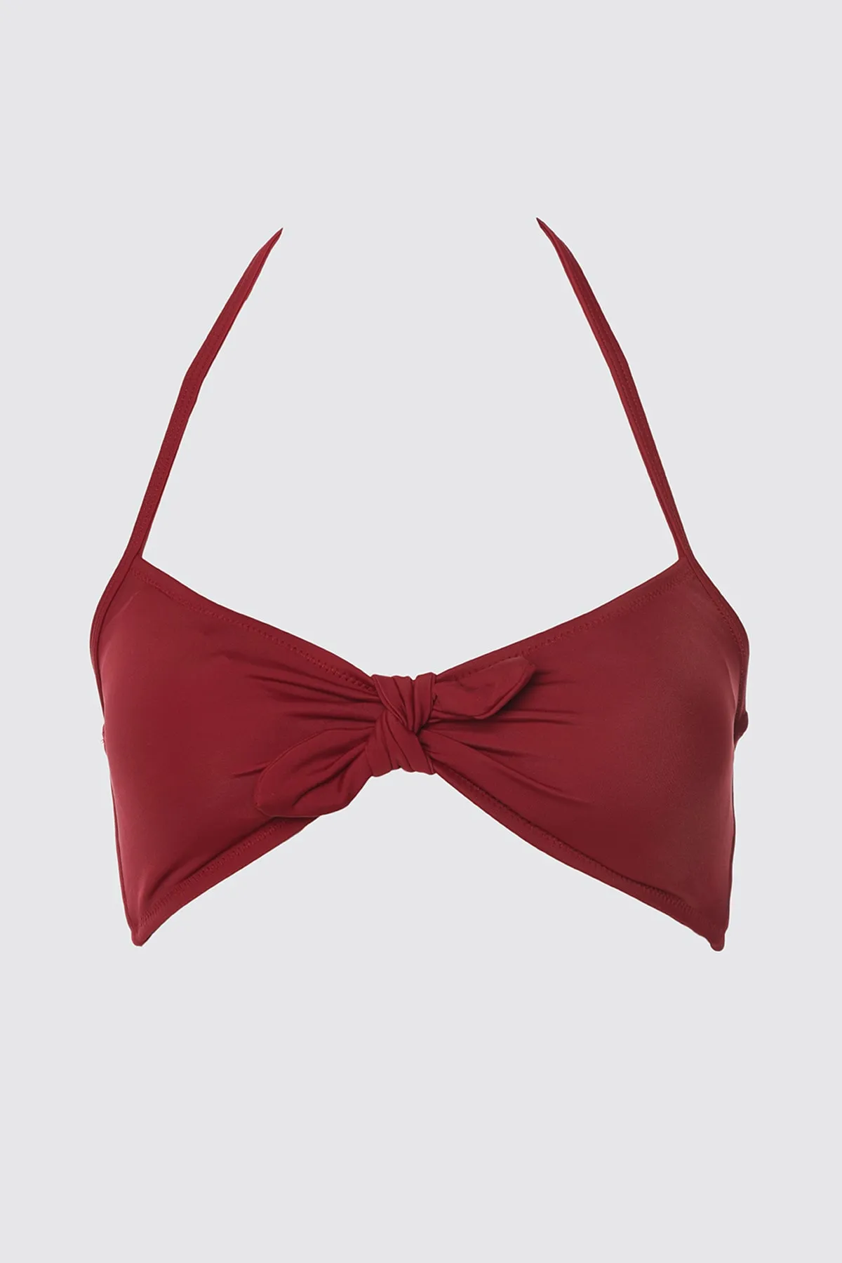 Trendyol Collection  Weinrotes Bralette-Bikinioberteil zum Binden TBESS21BU0098