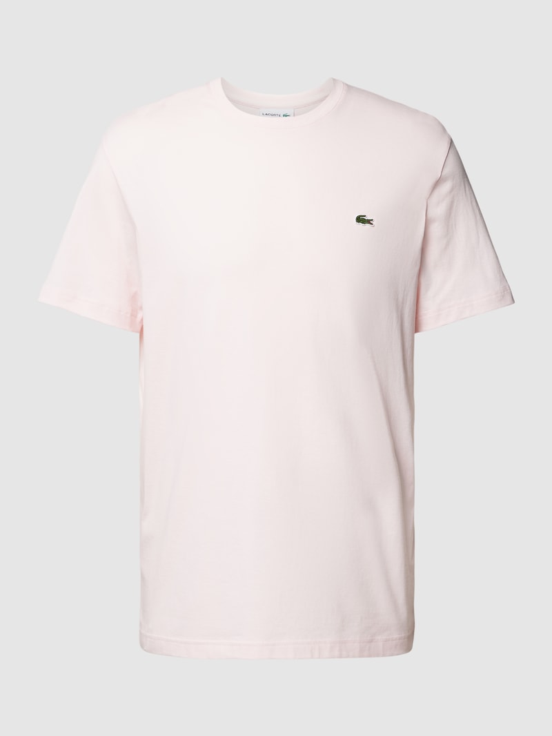 T-Shirt mit Logo-Patch in rosa
