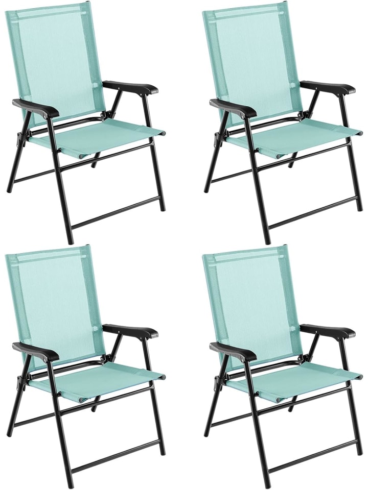 COSTWAY 4er Set Gartenstühle in Türkis günstig kaufen onesize