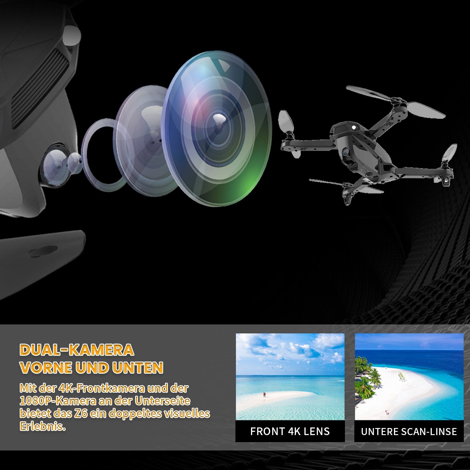 Esun Drohne mit Kamera 4k HD 1080P, RC Drone für Erwachsene und Kinder Drohne (1080P-5G, Set, 27 Mins Lange Flugzeit, Spielzeug und Geschenke)