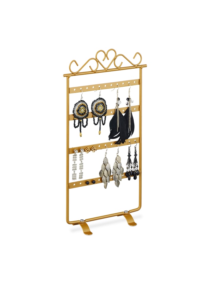 relaxdays Ohrringhalter in Gold günstig kaufen onesize
