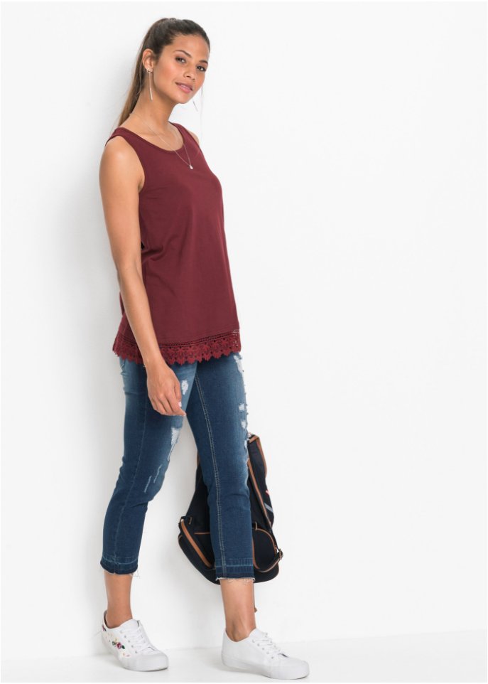 Top mit Spitze (2er-Pack)
