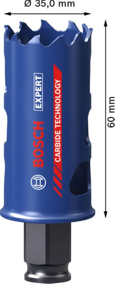 Bosch Blue Accessories 2608901883 EXPERT Power-Change Sierra de corona multimaterial de 35 mm