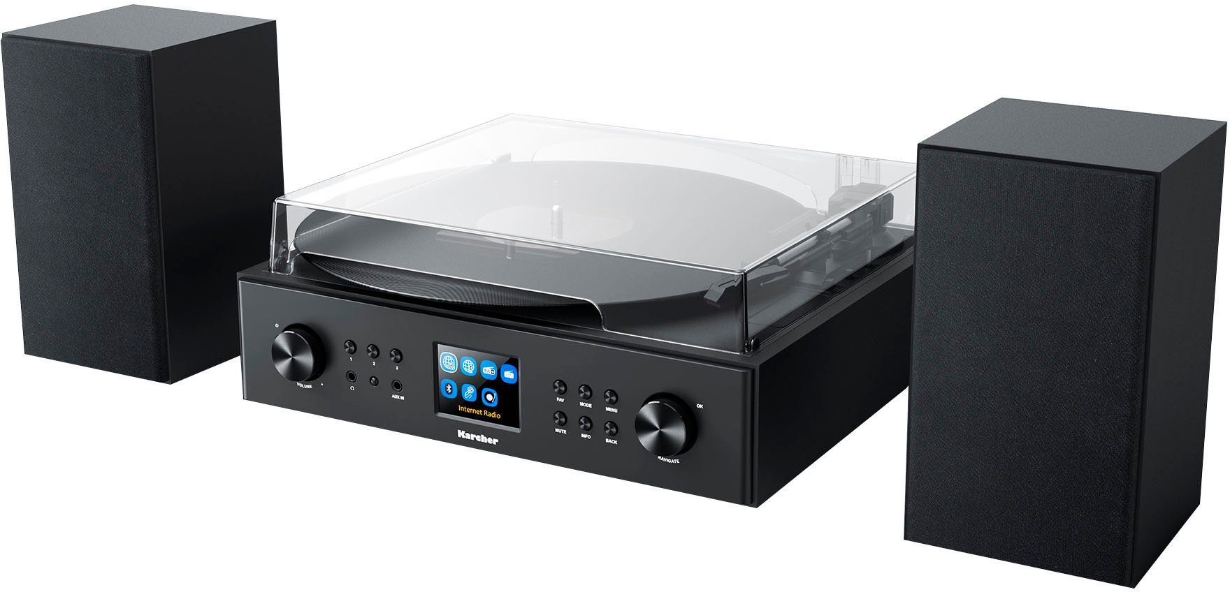 Karcher MC 8000DI Stereoanlage (Digitalradio (DAB), Internetradio, UKW mit RDS, 20 W)