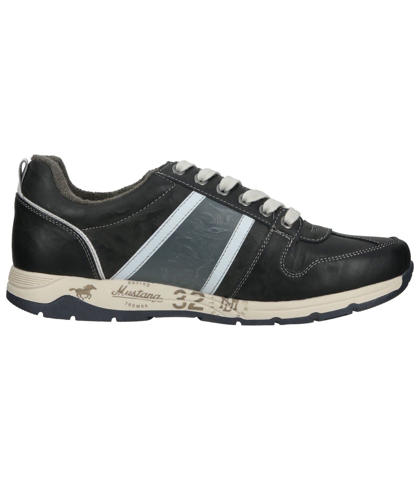 MUSTANG Halbschuhe Lederimitat Schnürschuh