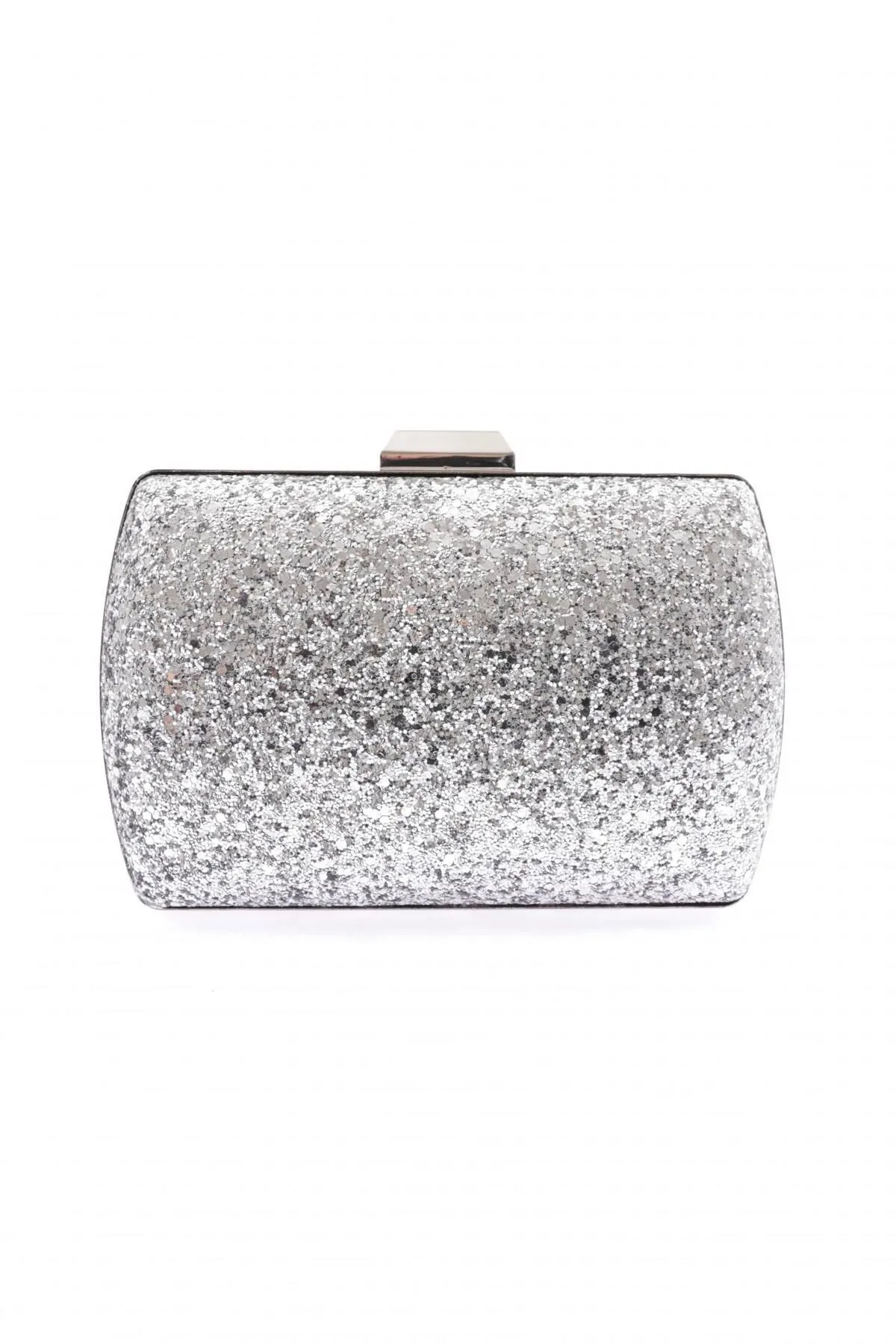 DGN  276-22y Pailletten Silber Damen Abendkleid Portfolio Tasche