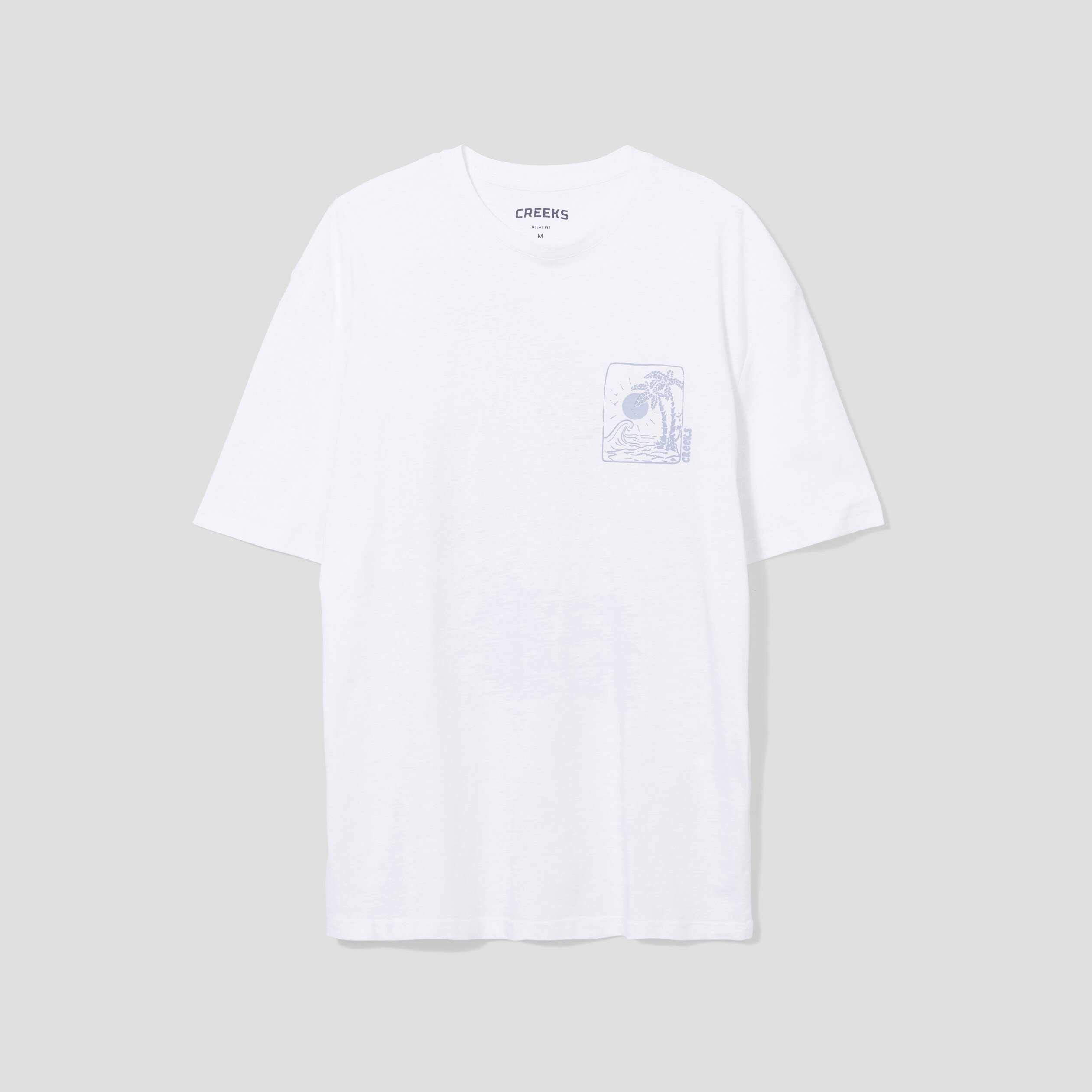 T-shirt oversize manches courtes Creeks blanc homme | La Halle