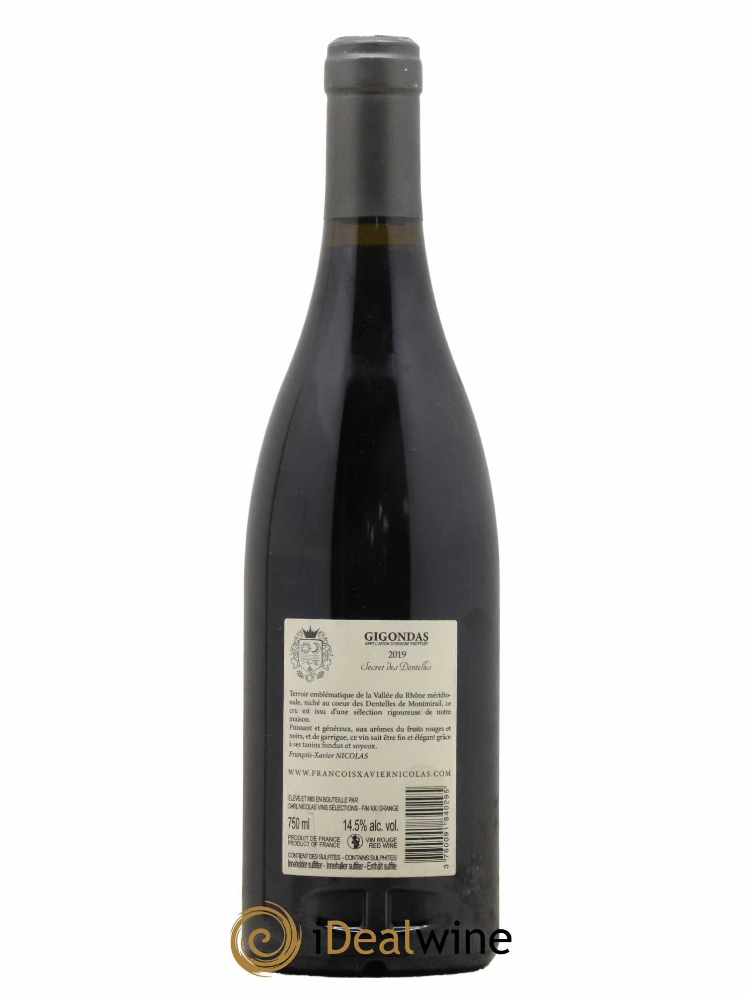 Gigondas Le Secret Des Dentelles Nicolas 2019 - Lot de 1 Bouteille