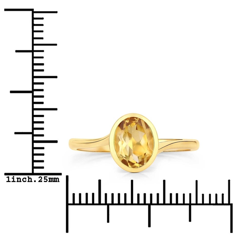 Rafaela Donata Bague Argent sterling Citrine en Or jaune Bague