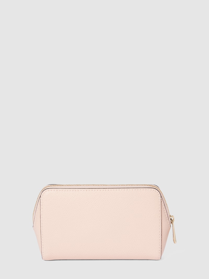 Kosmetiktaschen-Set mit Label-Applikation in rosé