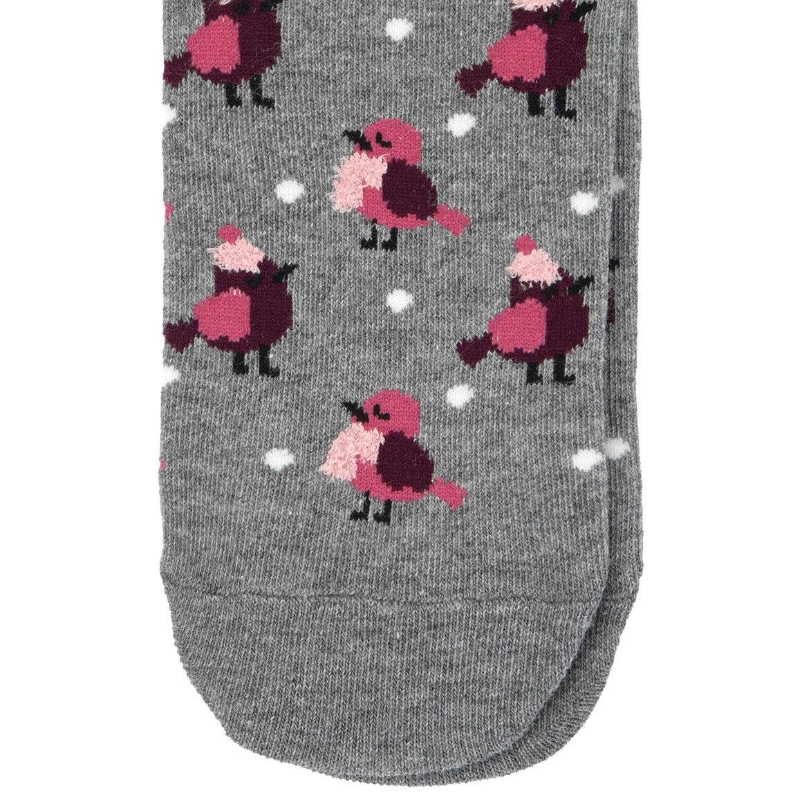 1 Paar Damen Socken mit Vögel-Motiv