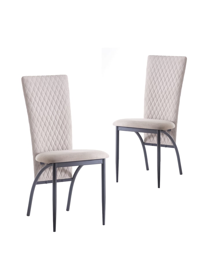 B&D Home Esszimmerstuhl THADDÄUS in Grau - (B)46 x (H)94 x (T)58 cm günstig kaufen